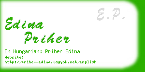 edina priher business card